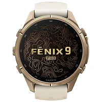 Garmin fēnix 9 Pro 43mm Sapphire AMOLED GPS Multisport Smartwatch - Gold / Cream / French Grey