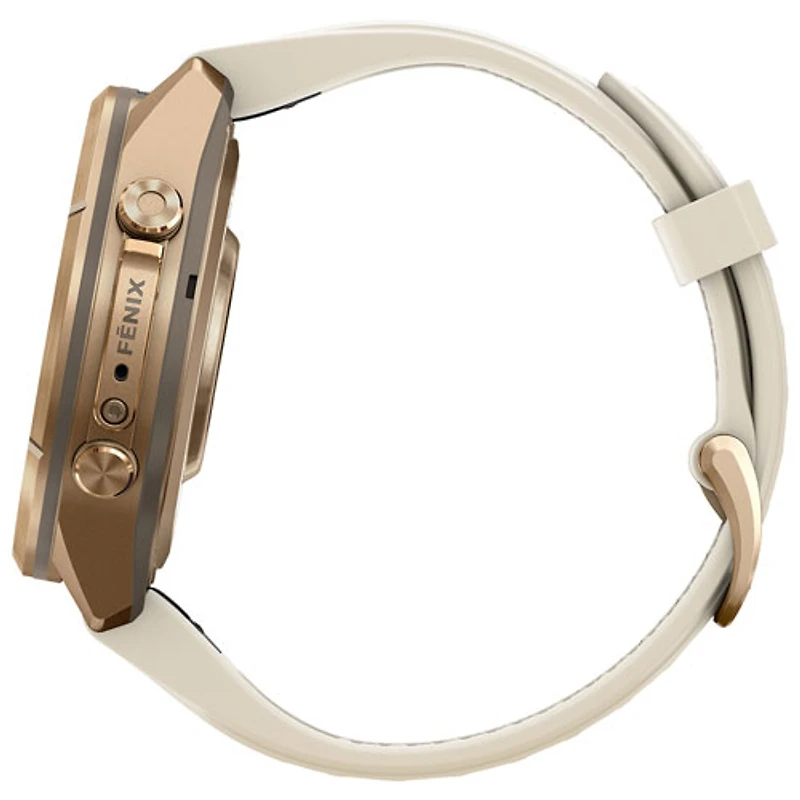 Garmin fēnix 9 Pro 43mm Sapphire AMOLED GPS Multisport Smartwatch - Gold / Cream / French Grey