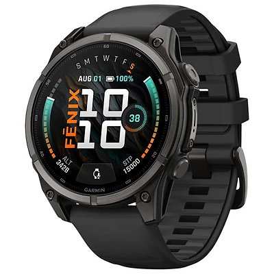 Garmin fēnix 9 47mm Sapphire AMOLED GPS Multisport Smartwatch - Carbon Grey / Black