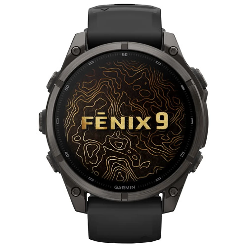 Garmin fēnix 9 47mm Sapphire AMOLED GPS Multisport Smartwatch - Carbon Grey / Black