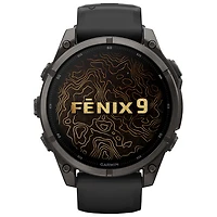 Garmin fēnix 9 47mm Sapphire AMOLED GPS Multisport Smartwatch - Carbon Grey / Black