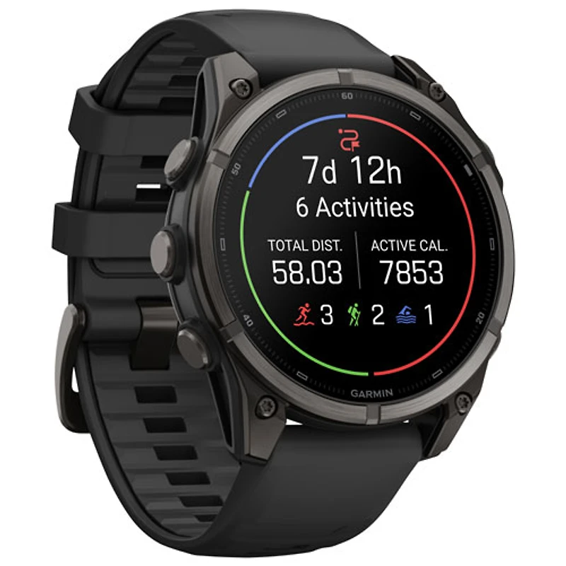 Garmin fēnix 9 47mm Sapphire AMOLED GPS Multisport Smartwatch - Carbon Grey / Black