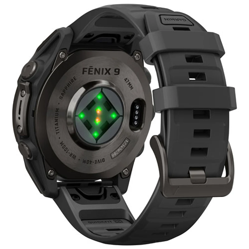 Garmin fēnix 9 47mm Sapphire AMOLED GPS Multisport Smartwatch - Carbon Grey / Black