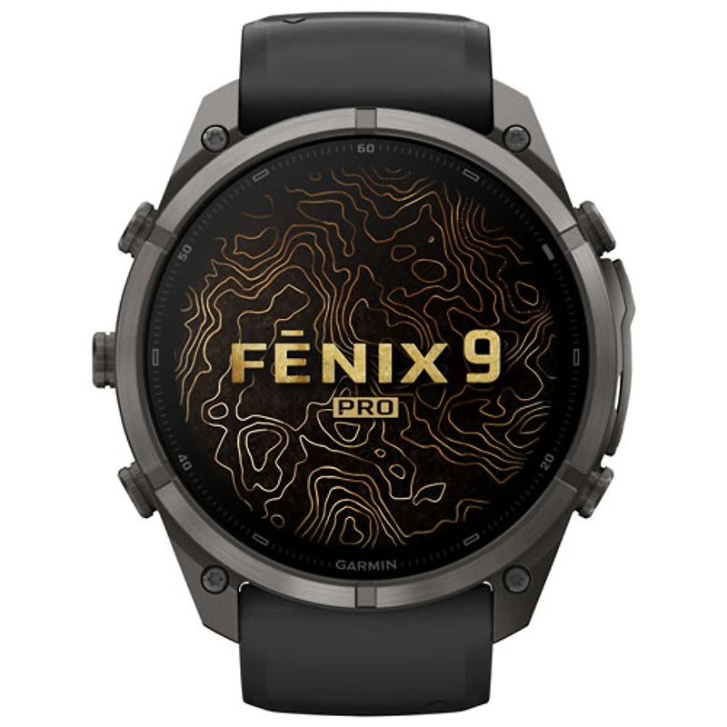 Garmin fēnix 9 Pro 51mm Sapphire AMOLED GPS Multisport Smartwatch - Carbon Grey / Black / Pebble Grey