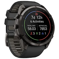 Garmin fēnix 9 Pro 51mm Sapphire AMOLED GPS Multisport Smartwatch - Carbon Grey / Black / Pebble Grey