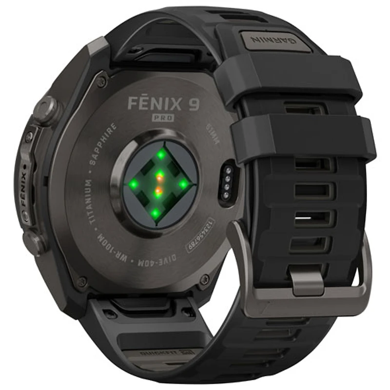 Garmin fēnix 9 Pro 51mm Sapphire AMOLED GPS Multisport Smartwatch - Carbon Grey / Black / Pebble Grey
