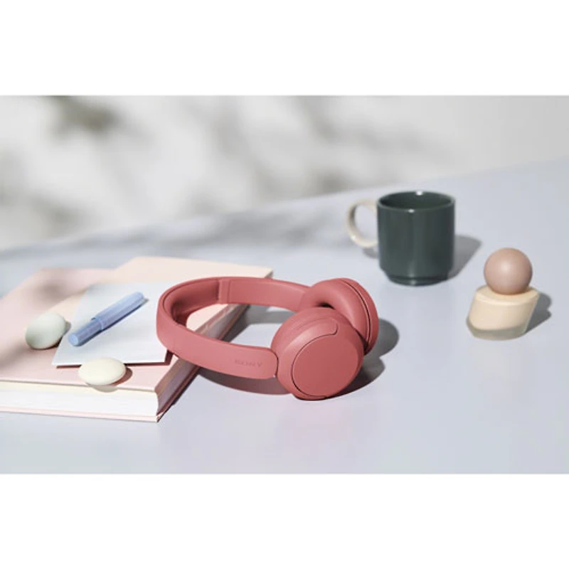 Sony WH-530 On-Ear Bluetooth Headphones - 35 Hour Playtime, Coral