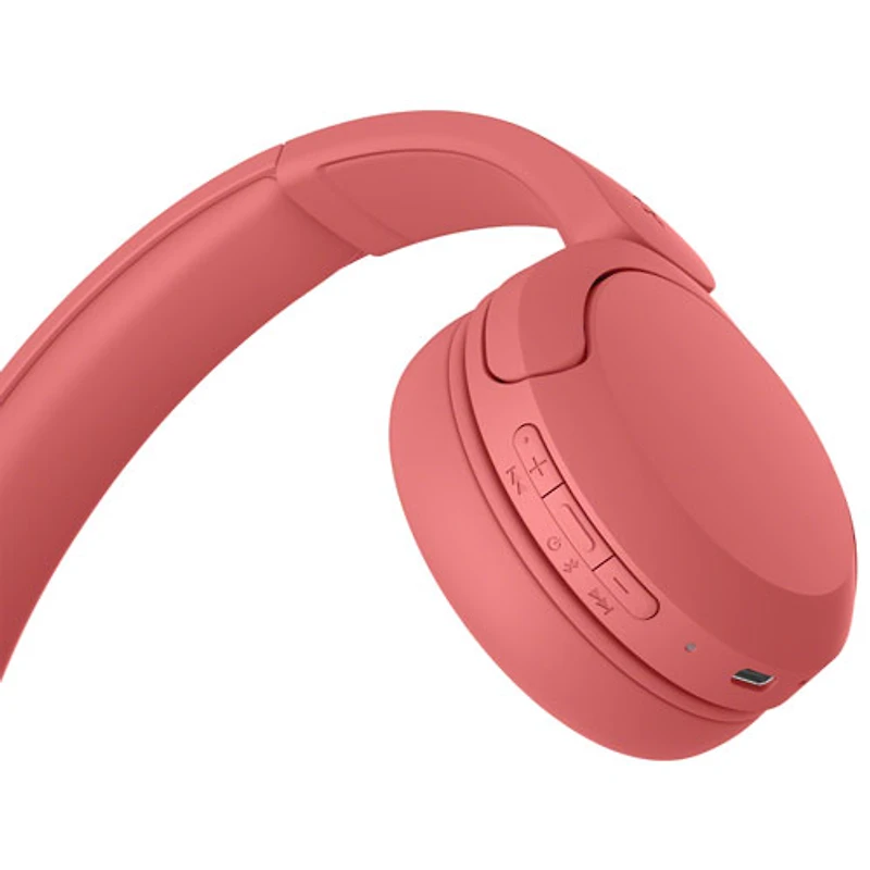 Sony WH-530 On-Ear Bluetooth Headphones - 35 Hour Playtime, Coral