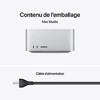 Ordinateur Apple Mac Studio 1 To (MHL74VC/A), processeur Apple M5 Ultra à 30 cœurs / processeur graphique à 64 cœurs / 96 Go de mémoire vive