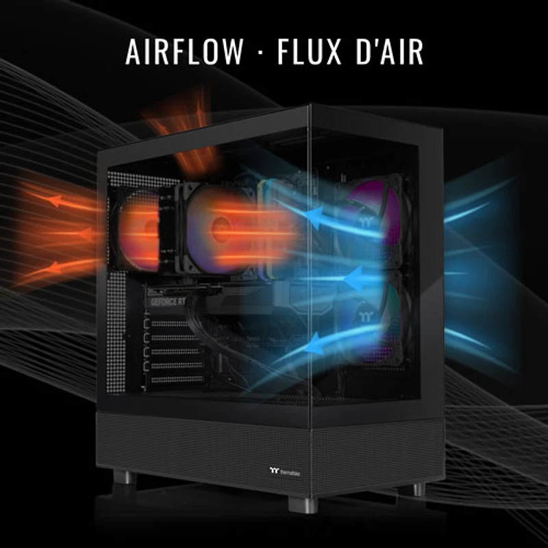 Ordinateur de jeu Thermaltake LCGS View - RTX 5060, AMD Ryzen 7 5700, mémoire de 16 Go, SSD de 1 To, Windows 11 - Anglais
