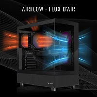 Ordinateur de jeu Thermaltake LCGS View - RTX 5060, AMD Ryzen 7 5700, mémoire de 16 Go, SSD de 1 To, Windows 11 - Anglais