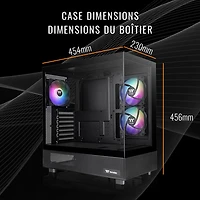 Ordinateur de jeu Thermaltake LCGS View - RTX 5060, AMD Ryzen 7 5700, mémoire de 16 Go, SSD de 1 To, Windows 11 - Anglais