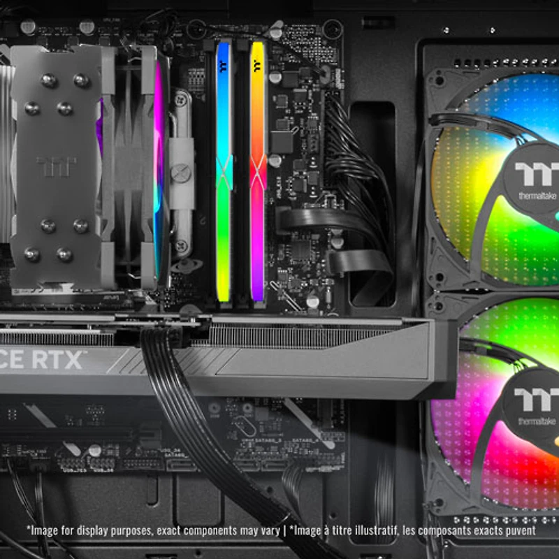 Ordinateur de jeu Thermaltake LCGS View - RTX 5060, AMD Ryzen 7 5700, mémoire de 16 Go, SSD de 1 To, Windows 11 - Anglais