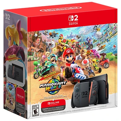 Nintendo Switch 2 Console Bundle with Mario Kart World Digital Download & 3-Month Nintendo Switch Online Individual Membership