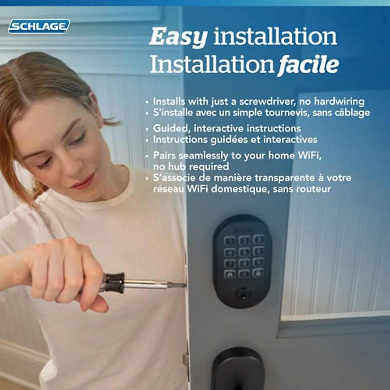 Schlage Arrive Smart WiFi Deadbolt Smart Lock Combo - Matte Black