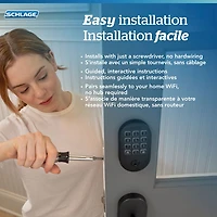 Schlage Arrive Smart WiFi Deadbolt Smart Lock Combo - Matte Black