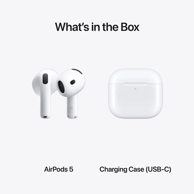 Apple AirPods 5 In-Ear Active Noise Cancelling True Wireless Earbuds with USB-C Charging Case
