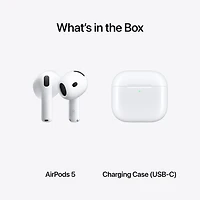 Apple AirPods 5 In-Ear Active Noise Cancelling True Wireless Earbuds with USB-C Charging Case