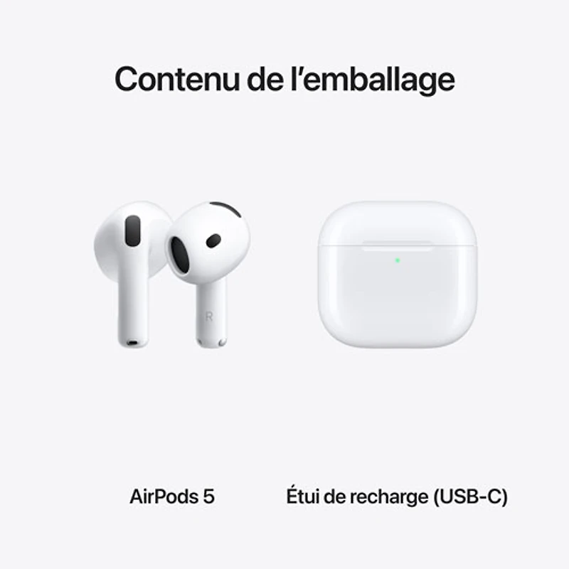 Apple AirPods 5 In-Ear Active Noise Cancelling True Wireless Earbuds with USB-C Charging Case
