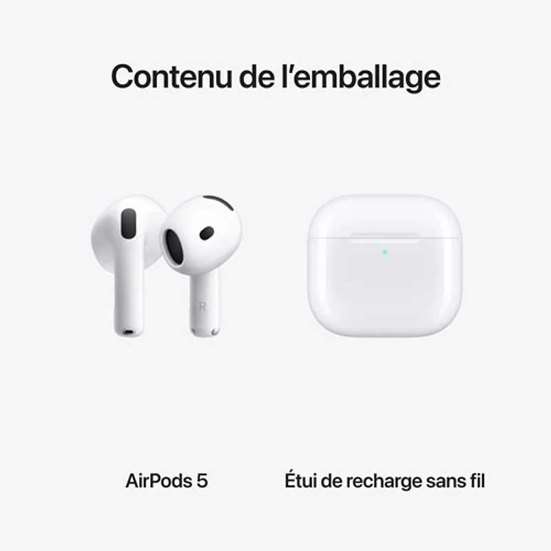 Apple AirPods 5 In-Ear Active Noise Cancelling True Wireless Earbuds with Wireless Charging Case