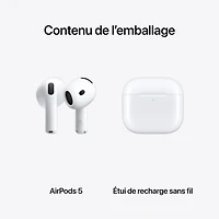 Apple AirPods 5 In-Ear Active Noise Cancelling True Wireless Earbuds with Wireless Charging Case