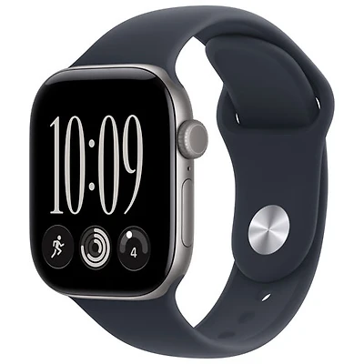 Apple Watch Series 12 (GPS) 42mm Space Grey Aluminum Case with Navy Blue Sport Band - Small/Medium