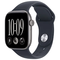 Apple Watch Series 12 (GPS) 42mm Space Grey Aluminum Case with Navy Blue Sport Band - Small/Medium