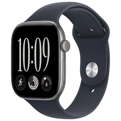 Apple Watch Series 12 (GPS) 46mm Space Grey Aluminum Case with Navy Blue Sport Band - Small/Medium