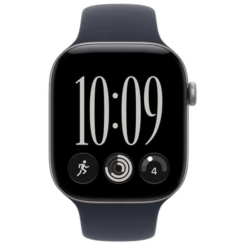 Apple Watch Series 12 (GPS) 46mm Space Grey Aluminum Case with Navy Blue Sport Band - Small/Medium