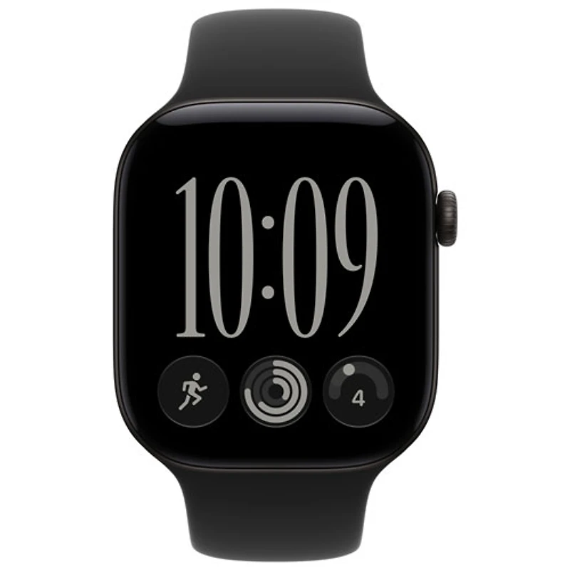 Apple Watch Series 12 (GPS) 46mm Black Aluminum Case with Black Sport Band - Medium/Large