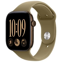 Apple Watch Series 12 (GPS) 46mm Dark Bronze Aluminum Case with Olive Sport Band