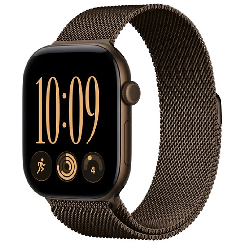 Apple Watch Series 12 (GPS) 46mm Dark Bronze Aluminum Case with Dark Bronze Milanese Loop - Small/Medium