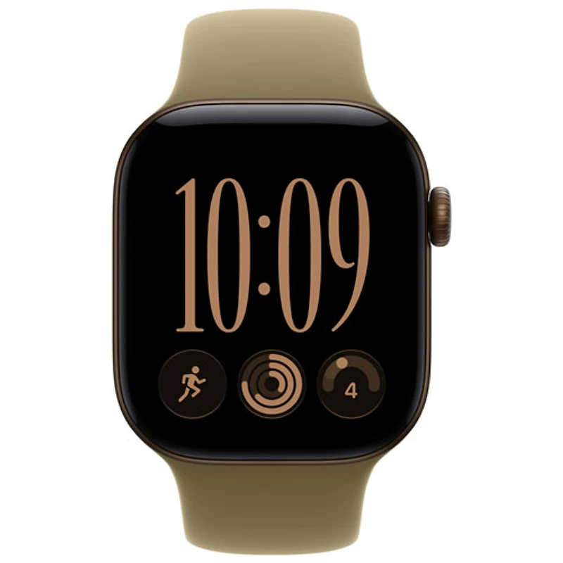 Apple Watch Series 12 (GPS + Cellular) 42mm Dark Bronze Aluminum Case with Olive Sport Band
