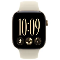 Apple Watch Series 12 (GPS + Cellular) 46mm Light Gold Aluminum Case with Sand Sport Band - Small/Medium