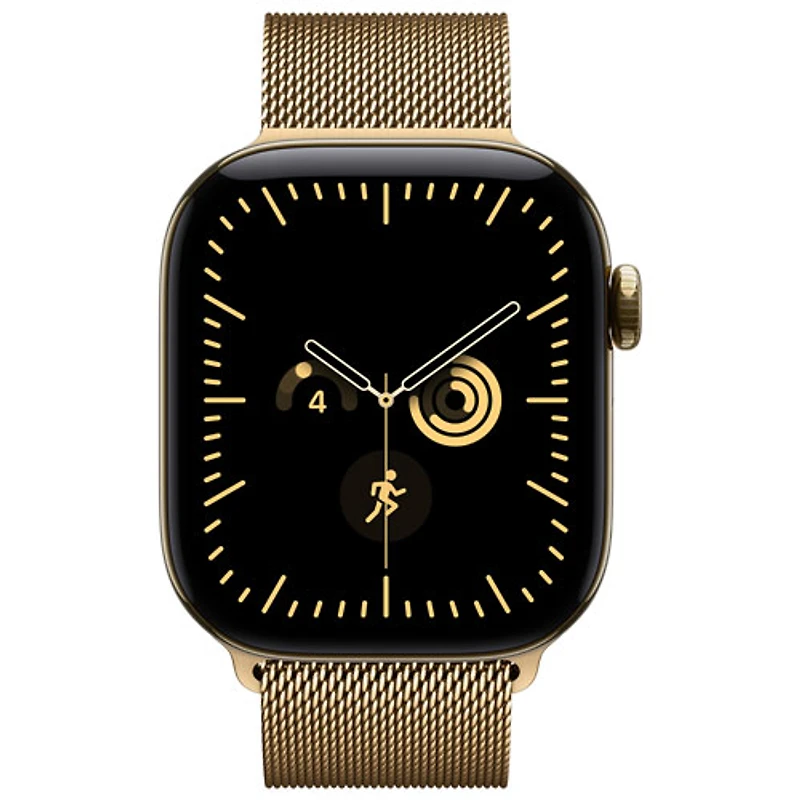 Apple Watch Series 12 (GPS + Cellular) 42mm Radiant Gold Titanium Case with Radiant Gold Milanese Loop