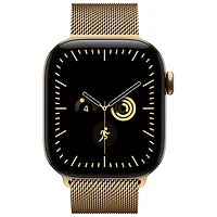 Apple Watch Series 12 (GPS + Cellular) 42mm Radiant Gold Titanium Case with Radiant Gold Milanese Loop