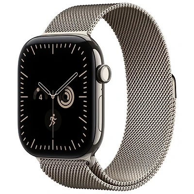 Apple Watch Series 12 (GPS + Cellular) 46mm Natural Titanium Case with Natural Milanese Loop - Small/Medium