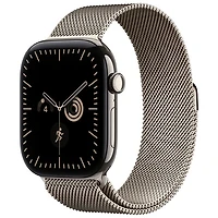 Apple Watch Series 12 (GPS + Cellular) 46mm Natural Titanium Case with Natural Milanese Loop - Small/Medium