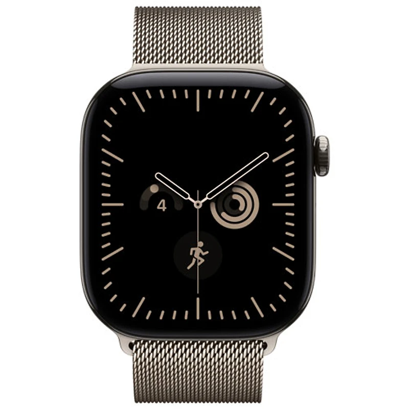 Apple Watch Series 12 (GPS + Cellular) 46mm Natural Titanium Case with Natural Milanese Loop - Small/Medium