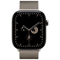 Apple Watch Series 12 (GPS + Cellular) 46mm Natural Titanium Case with Natural Milanese Loop - Small/Medium