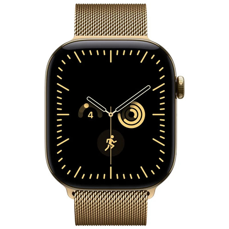 Apple Watch Series 12 (GPS + Cellular) 46mm Radiant Gold Titanium Case with Radiant Gold Milanese Loop