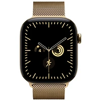 Apple Watch Series 12 (GPS + Cellular) 46mm Radiant Gold Titanium Case with Radiant Gold Milanese Loop