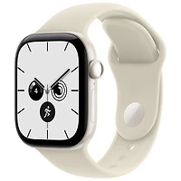 Apple Watch Series 12 (GPS + Cellular) 42mm Pearl White Ceramic Case with Sand Sport Band - Small/Medium