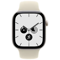 Apple Watch Series 12 (GPS + Cellular) 42mm Pearl White Ceramic Case with Sand Sport Band - Small/Medium