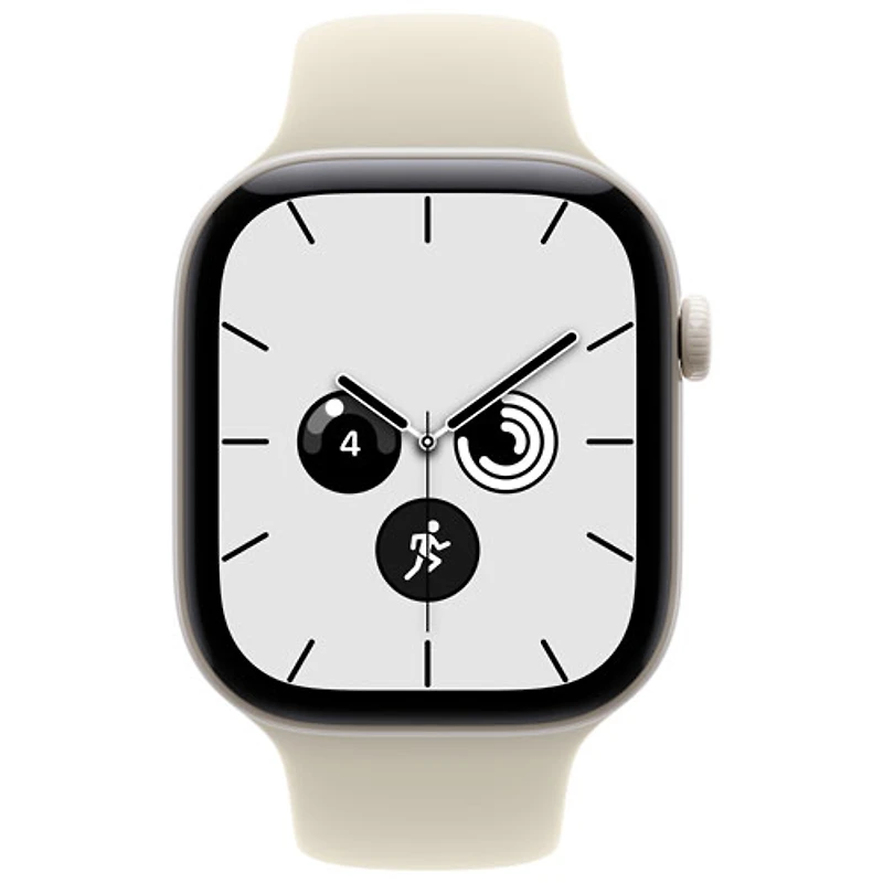 Apple Watch Series 12 (GPS + Cellular) 46mm Pearl White Ceramic Case with Sand Sport Band