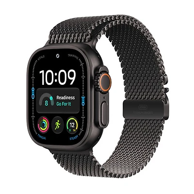 Apple Watch Ultra 4 (GPS + Cellular) 49mm Black Titanium Case with Black Milanese Loop