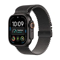Apple Watch Ultra 4 (GPS + Cellular) 49mm Black Titanium Case with Black Milanese Loop
