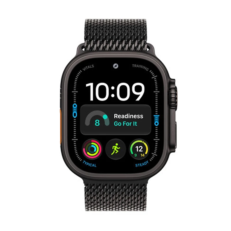 Apple Watch Ultra 4 (GPS + Cellular) 49mm Black Titanium Case with Black Milanese Loop