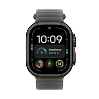 Apple Watch Ultra 4 (GPS + Cellular) 49mm Black Titanium Case with Translucent Black Ocean Band