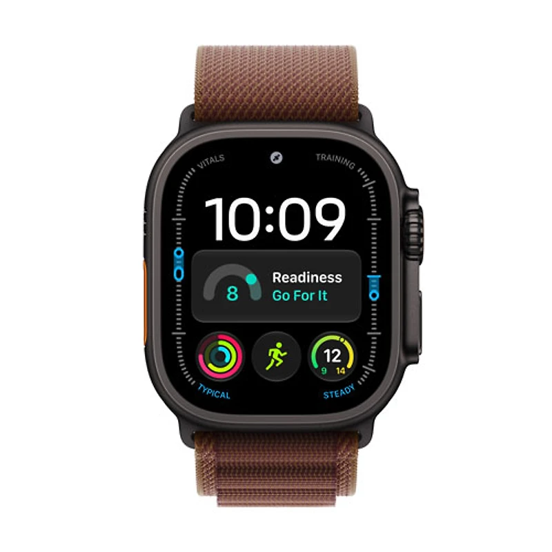 Apple Watch Ultra 4 (GPS + Cellular) 49mm Black Titanium Case with Burgundy Alpine Loop